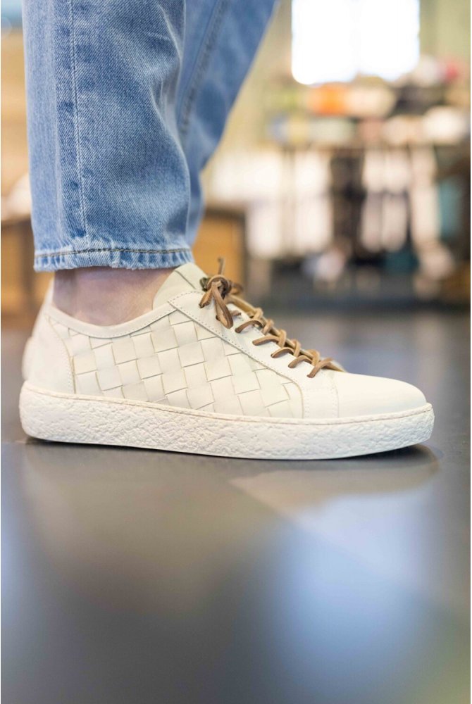 SNEAKERS INTRECCIO PELLE